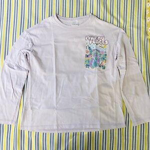 Zara Graphic Long Sleeve Shirt - light lavender